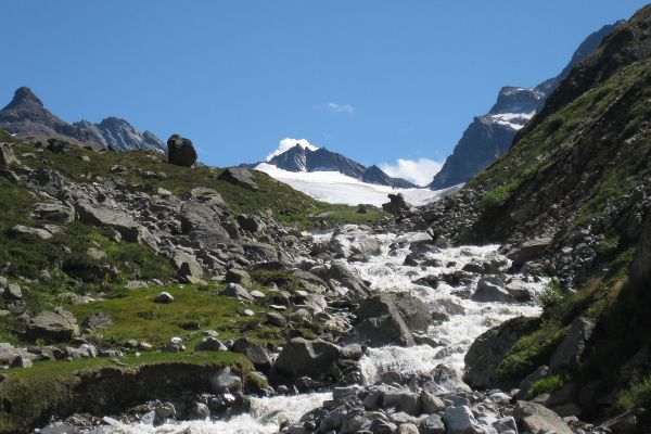 Zufluss zum Silvretta Stausee - Blick ins Ochsental