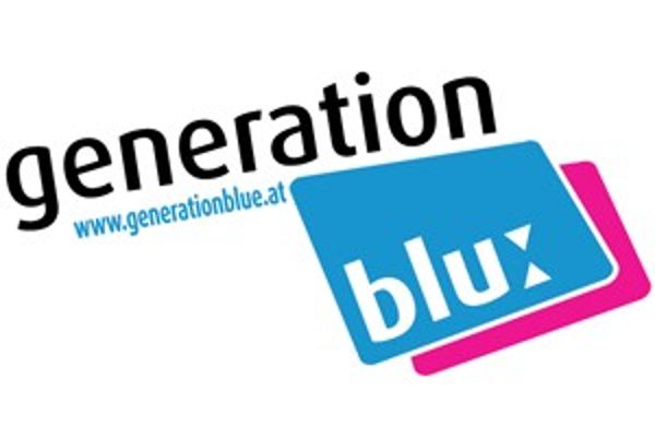 Graphic shows the logo of generation blue