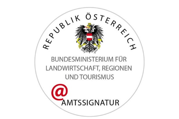 Siegel Amtssignatur - Republik Österreich, Bundesministerium für Landwirtschaft, Regionen und Tourismus
