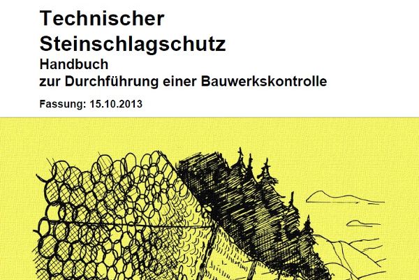 Coverbild der Broschüre - Technischer Steinschlagschutz