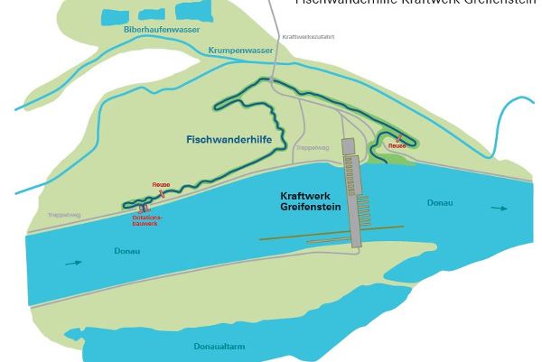 Karte Fischwanderhilfe Greifenstein