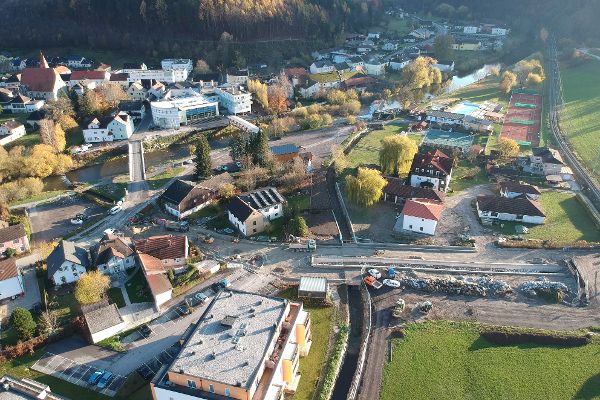 Baustellenfortschritt Schutzprojekt Loitzenbach