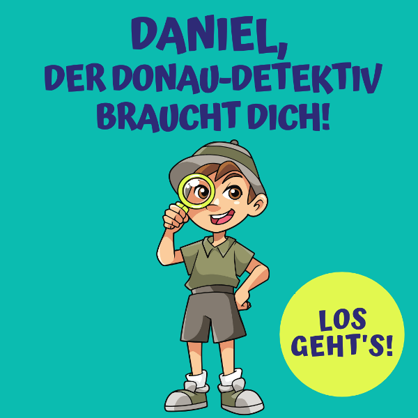 Zu sehen ist Daniel der Donau Detektiv.