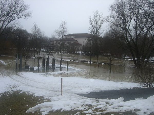 Hochwasser an der Strem in Güssing