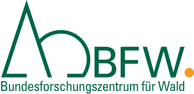 Logo mit grünem Schriftzug BFW - Bundesforschungszentrum für Wald